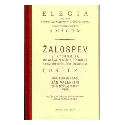 Žalospev Elegia (Ján Valentini) (slovensky)