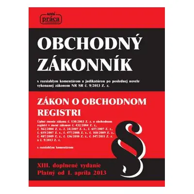 Obchodný zákonník Zákon o obchodnom registri