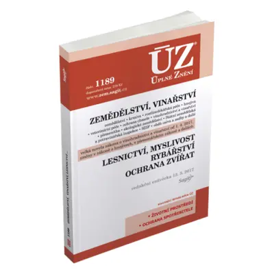 ÚZ č. 1189 Zemědělství, vinařství - Úplné znění předpisů