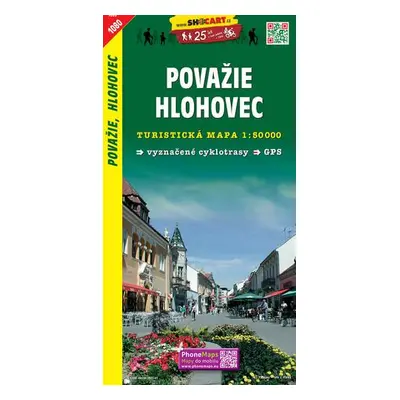 Považie, Hlohovec 1:50 000 - Turistická mapa SHOCart Slovensko 1080