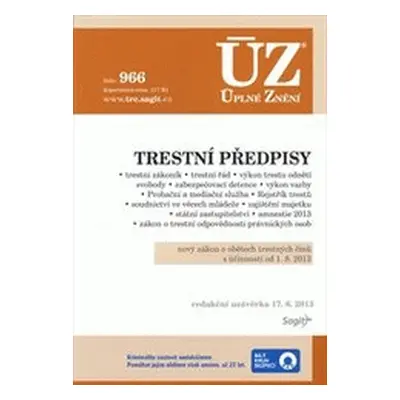 ÚZ č. 966 Trestní předpisy - Úplné znění předpisů