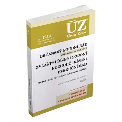 Občanský soudní řád, ... ÚZ č. 1214 - úplné znění předpisů