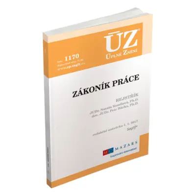 ÚZ č. 1170 Zákoník práce - Úplné znění předpisů