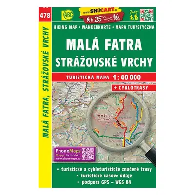 Malá Fatra, Strážovské vrchy 1:40 000 | slovensky