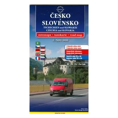 ČESKO A SLOVENSKO 1:500 000