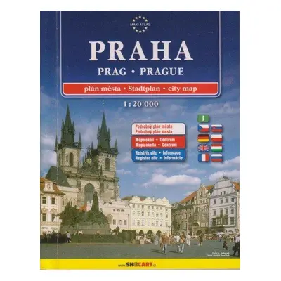 Praha - plán města 1:20 000