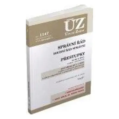 ÚZ č. 1147 Správní řád, přestupky - Úplné znění předpisů (Česko)