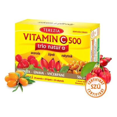 Vitamin C TRIO NATUR+ 60 kapslí