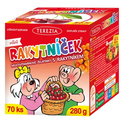 RAKYTNÍČEK multivitaminové želatinky s rakytníkem - VIŠEŇ