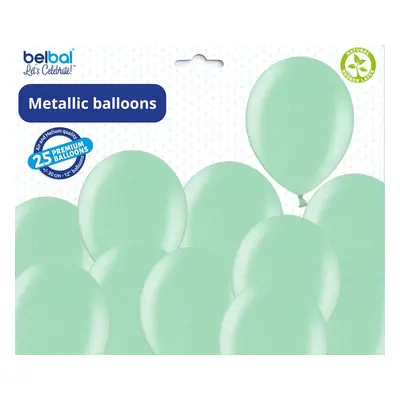 Balónky světlezelené metalické - 074 LIGHT GREEN - 50 ks Belbal