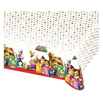 Amsca Super Mario ubrus bílý se vzorem 120cm x 180cm