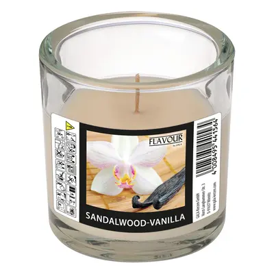 Vonná svíčka Sandalwood-Vanilla ve skle ELEGANT Gala kerzen