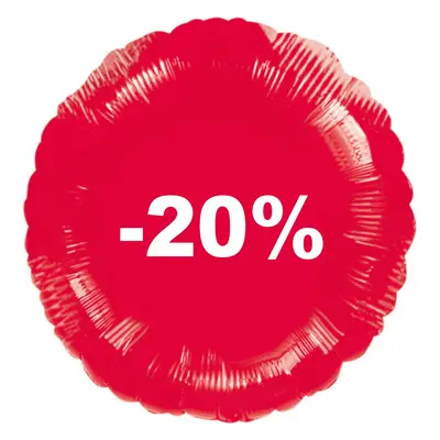 Balónek fóliový červený -20% balonky.cz