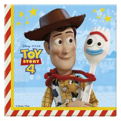 Toy Story 4 ubrousky 20 ks 2-vrstvé, 33 cm x 33 cm Procos