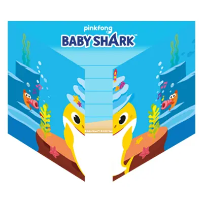 Baby Shark pozvánky na narozeniny 8 ks Amscan