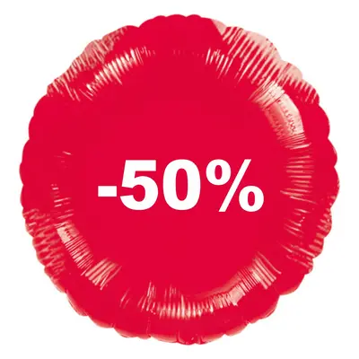 Balónek fóliový červený -50% Balonky.cz