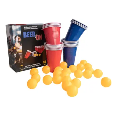 Hra Beer Pong 24 ks kelímků a 24 ks míčků