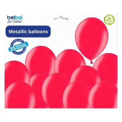 Balónky červené metalické - 080 CHERRY RED - 50 ks Belbal