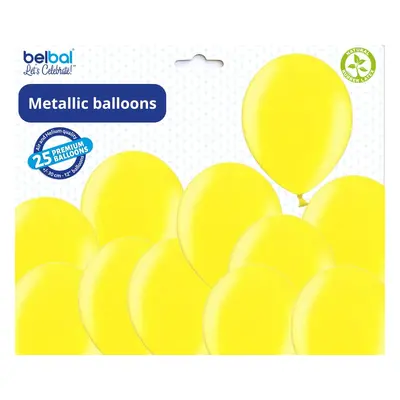 Balónky žluté metalické - 082 CITRUS YELLOW - 50 ks Belbal