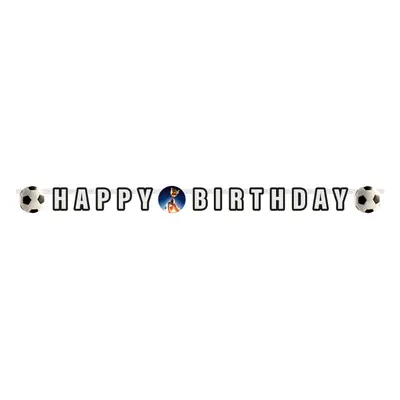 Fotbal nápis Happy Birthday 180 cm x 13,5 cm