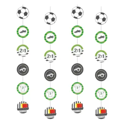 Fotbal zavěsná dekorace 4 ks Amscan