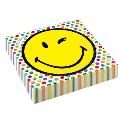 Smiley World ubrousky 16 ks 33 cm x 33 cm Amscan