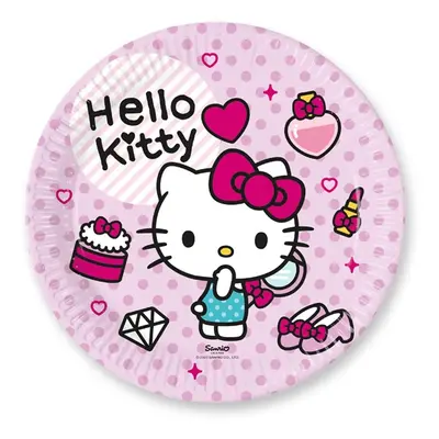 Hello Kitty talíře papírové 8 ks 23 cm