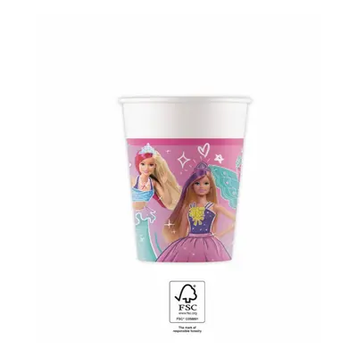 Barbie kelímky papírové 8 ks 200 ml