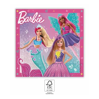 Barbie ubrousky 20 ks 33 cm x 33 cm