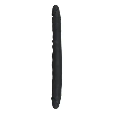 Black Velvet Anal Finger with Penis Ring (Black)