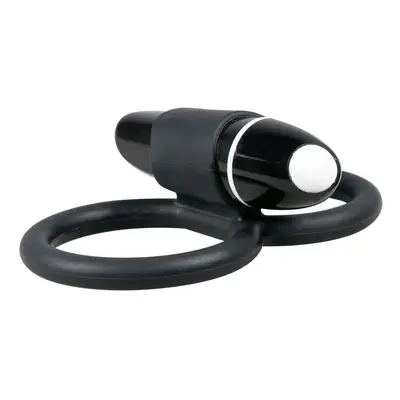 SMILE Skill - Vibrating Cock and Ball Ring (Black)