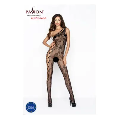 Passion BS036 - Rose, Open Bodysuit (Black) - S-L