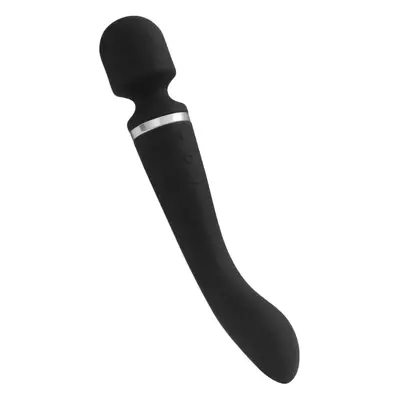 King Cock 9 - large suction cup dildo with balls (23cm) - black