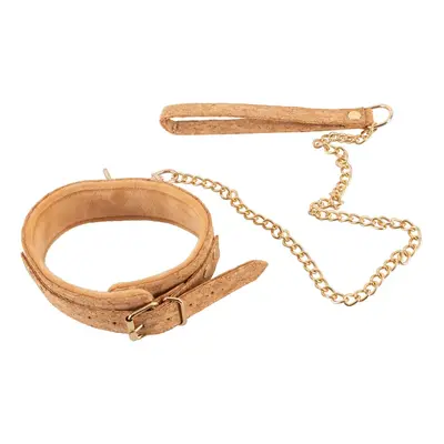 Vegan Fetish - Collar with Leash (Cork)