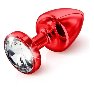 DIOGOL Anni - White Gem Anal Plug - Red (3cm)