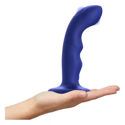 Strap-on-me M - waterproof, pulsating G-spot vibrator (blue)