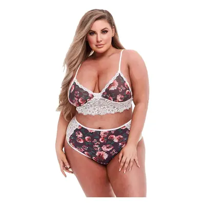 Kissable - Rose Embroidered Lingerie Set (Pink)