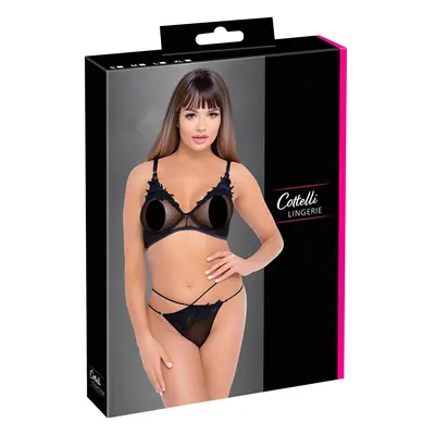 Cottelli - Sheer Lace Bra Set (Black)