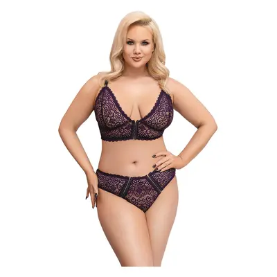 Cottelli - Sheer Lace Bra Set (Black)