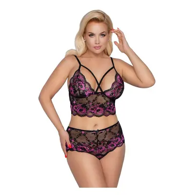 Cottelli - Sheer Lace Bra Set (Black)