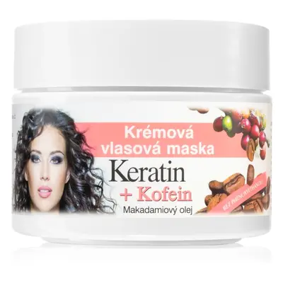 Bione Cosmetics Keratin + Kofein krémová maska na vlasy 260 ml