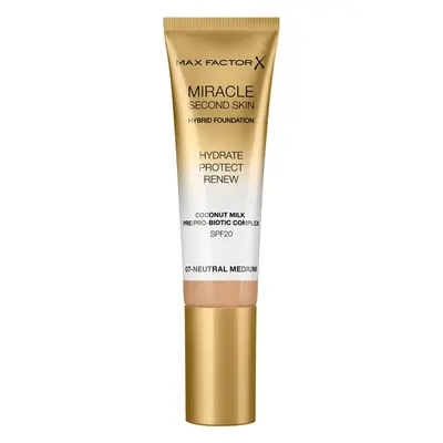 Max Factor Miracle Second Skin hydratační krémový make-up SPF 20 odstín 07 Neutral Medium 30 ml