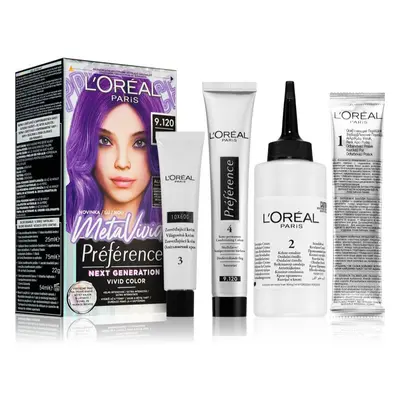 L’Oréal Paris Préférence Meta Vivids semi-permanentní barva na vlasy odstín 9.120 Meta Lilac 1 k