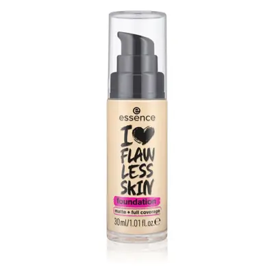 essence I LOVE FLAWLESS SKIN krycí make-up s matným efektem odstín 20 - Medium Porcelain 30 ml