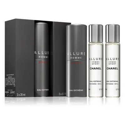 Chanel Allure Homme Sport Eau Extreme parfémovaná voda (1x plnitelná + 2x náplň) pro muže 3x20 m