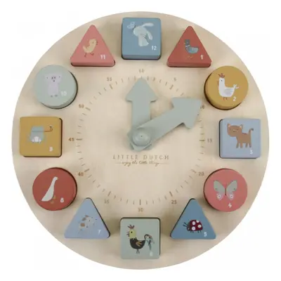 Little Dutch Puzzle clock hračka ze dřeva 2 y+ 1 ks