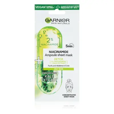 Garnier Skin Naturals Ampoule Sheet Mask plátýnková maska s čisticím a osvěžujícím účinkem 15 g