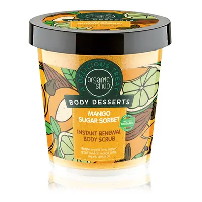 Organic Shop Body Desserts Mango Sugar Sorbet obnovující cukrový peeling na tělo 450 ml