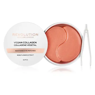 Revolution Skincare Rose Gold Vegan Collagen hydrogelová maska na oční okolí se zklidňujícím úči