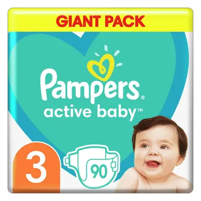 Pampers Active Baby Size 3 jednorázové pleny 6-10 kg 90 ks